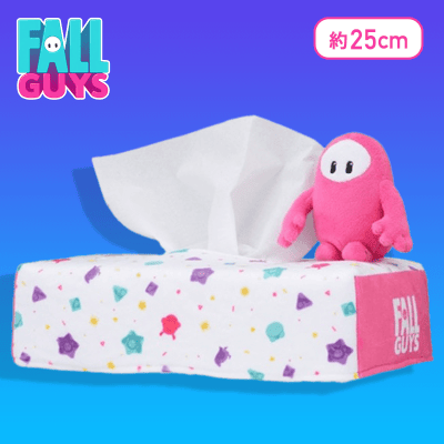【ピンク】Fall Guys　プレミアムティッシュボックスカバー