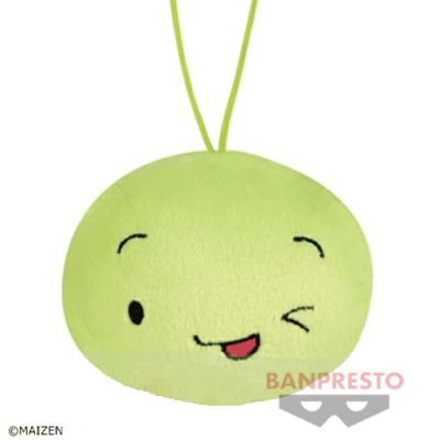 【単品配送不可】【マイッキー（ウインク）】まいぜんシスターズ ゴムひも付き顔型ぬいぐるみ