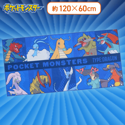 【ドラゴンタイプ】ポケットモンスター　プレミアムバスタオル　〜ドラゴン＆ひこう〜