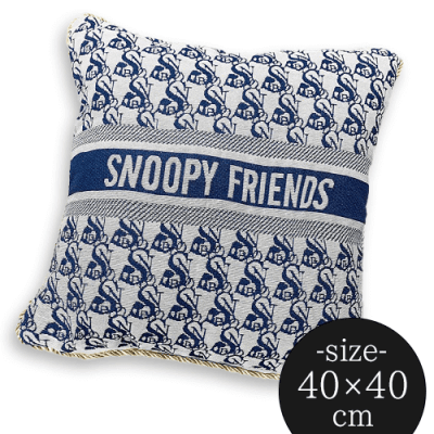 【ネイビー】スヌーピーゴブランクッション2