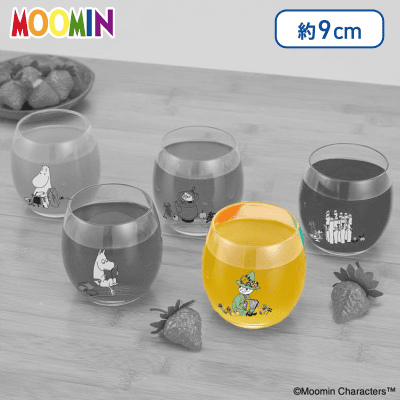 【スナフキン】ムーミン　5種のまあるいグラス