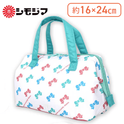 【スカイブルー】シモジマがまぐちランチトートバッグ