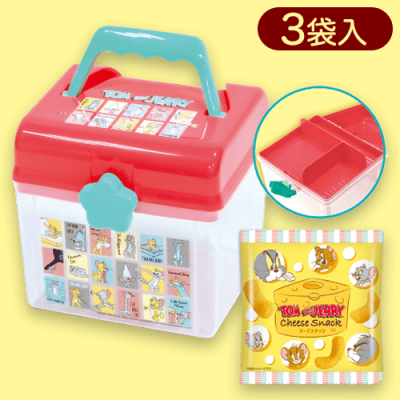 トムとジェリー ハンドル付ケース(チーズスナック入)※賞味期限:2023/10/07