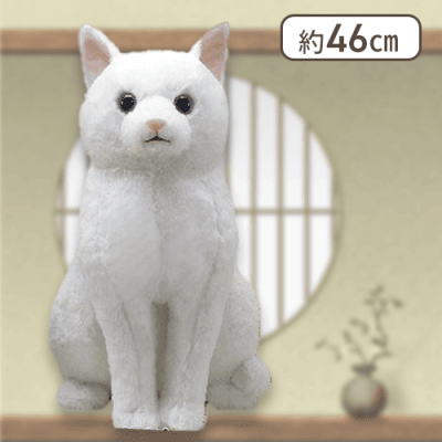 ホワイト】ほっこり猫ごま助ウルトラBIG | オンラインクレーンゲーム