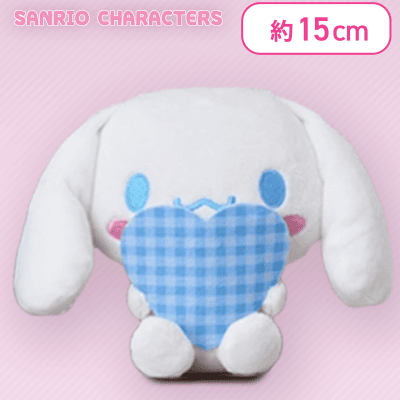 【シナモロール】サンリオキャラクターズ　おたきゅん　ぬいぐるみ　〜ハグ缶バッジ〜