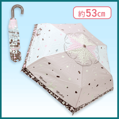【ミッキー＆ミニー レース】折り畳み傘