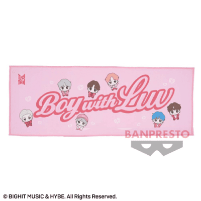 【ピンク】TinyTAN Boy With Luv マイクロファイバータオル