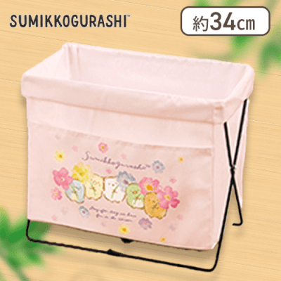 【ピンク】すみっコぐらし ポケット付きマルチ収納ラック