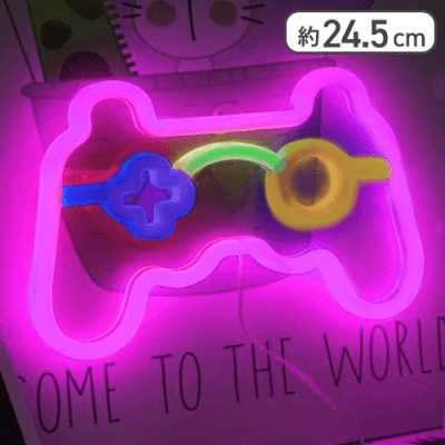 【ピンク】コントローラーネオン風ライト