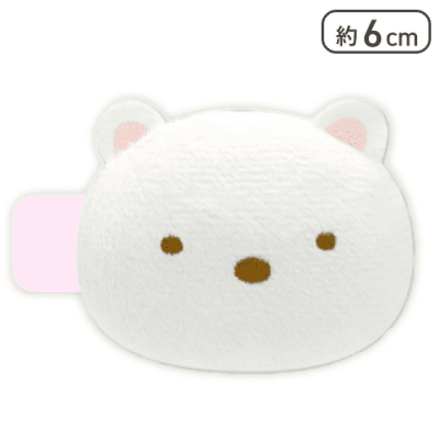 すみっコぐらし フェイスぬいぐるみ　ヘアピン しろくま】すみっコぐらし フェイスぬいぐるみヘアクリップ