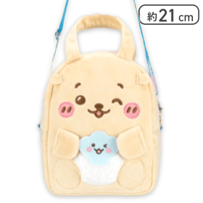 【らっこいぬ】しろたん＆らっこいぬ 2-WAYふわふわバッグ