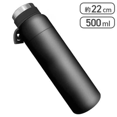 【ブラック】炭酸対応 真空断熱保冷温ボトル