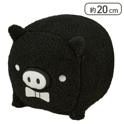 【くろ(リボン)】MONOKURO BOO ふわふわぬいぐるみBIG