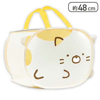 【ねこ】すみっコぐらし 取っ手付き折りたたみマルチ収納BOX