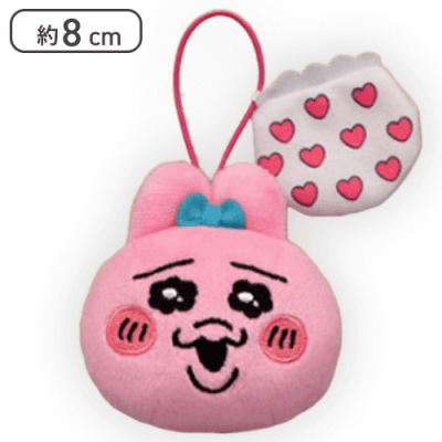 【ピンク】おぱんちゅうさぎ カラフルパンツフェイスマスコット