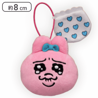 【ブルー】おぱんちゅうさぎ カラフルパンツフェイスマスコット