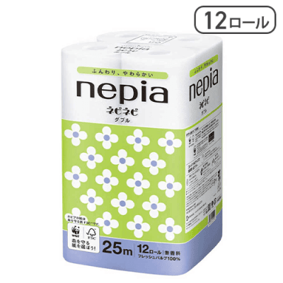 ネピア ネピネピトイレットロール12ロールダブル25ｍ