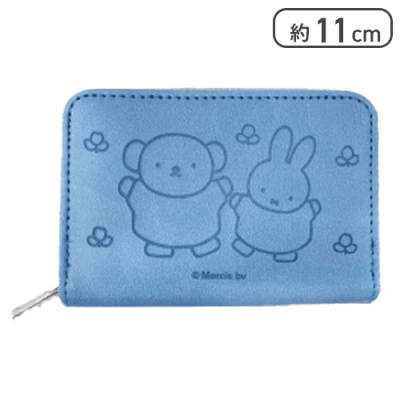 【ブルー】ミッフィー コンパクトファスナーウォレット