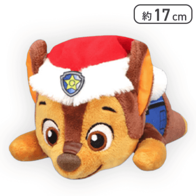 【チェイス】パウ・パトロール サンタ帽子ぬいぐるみ