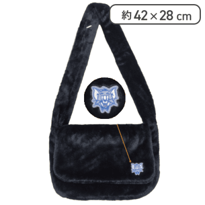 【ブラック】トムとジェリー ファーショルダーバッグ