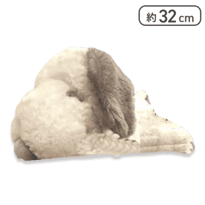 【ローズグレイ】スヌーピー　寝そべりキュートBIGぬい18