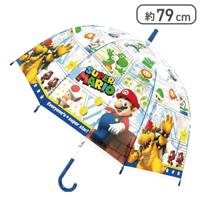 【ブルー】ビニール傘スーパーマリオ