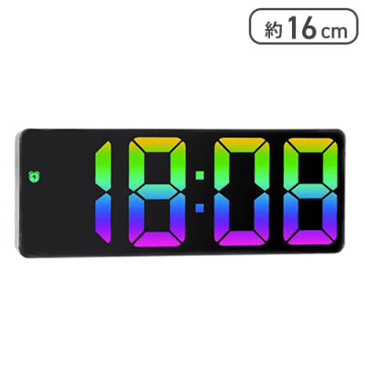 【ブラック】グラデーションデジタルクロック