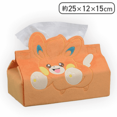 【パモ(オレンジ)】ポケットモンスター プレミアムティッシュボックスカバー-パモ/パピモッチ/ボチ-
