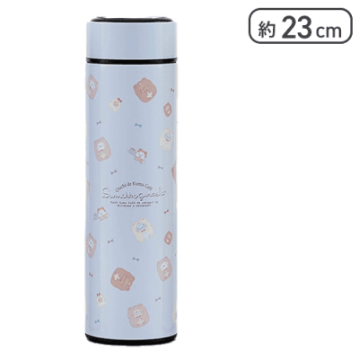 【ブルー】すみっコぐらし おうちでくまカフェ 茶こし付きステンレスボトル