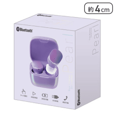 【パープル】TWSイヤホンPearl