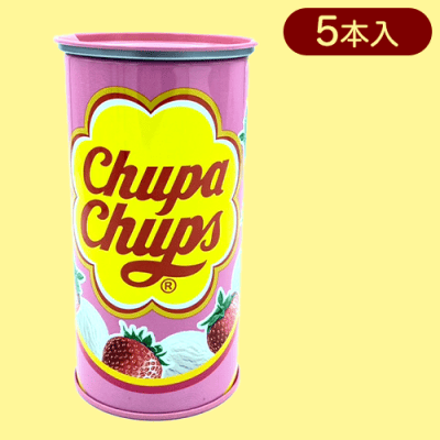 【ストロベリー】チュッパチャプス円柱缶※賞味期限:2025/8/31