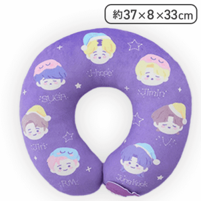 【パープル】TinyTAN プレミアムネッククッション Sweet Dreams