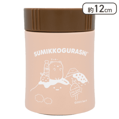 【ピンク】すみっコぐらし ようこそ！たべものおうこく 真空ステンレススープジャー