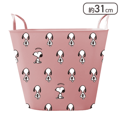 【ブラック&ホワイト】スヌーピー ソフトバスケット２