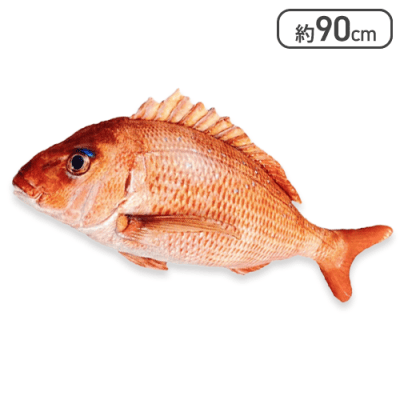 【赤】鯛 金ぬいぐるみ