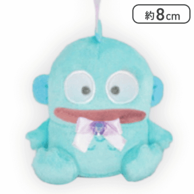 【リボンパープル】ハンギョドン ビジューハートマスコット-ハンギョドン-