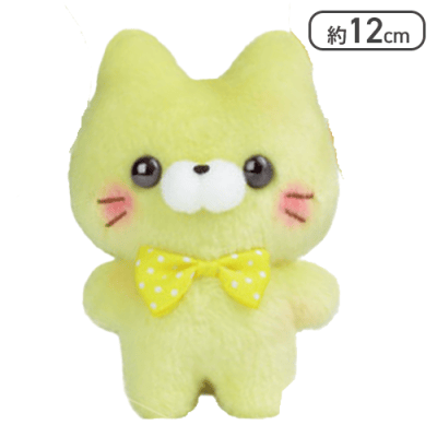 【ねこさん（きいろ）】すくっとたっちさん ぬいぐるみ〜おしおしからー〜		