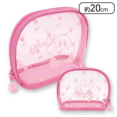 【ピンク】星のカービィ フロッキープリントポーチ