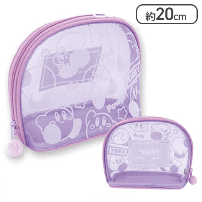 【パープル】星のカービィ フロッキープリントポーチ