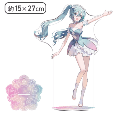 【初音ミク】初音ミクシリーズ プラチナムザッカビッグクリアスタンド“初音ミク＆巡音ルカ”