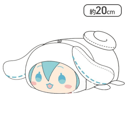 初音ミク×シナモロール ぽてコロマスコット全6種類セット 初音ミク