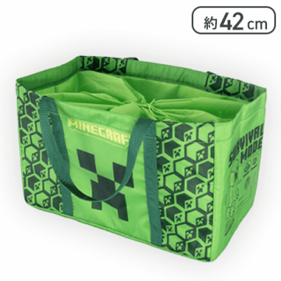 【グリーン】マインクラフト おおきな保冷バッグ
