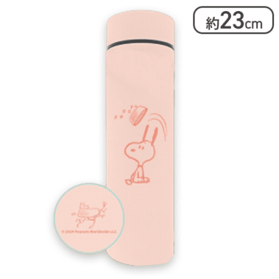 【サーモンピンク】スヌーピー 温度センサー付きステンレスボトル6