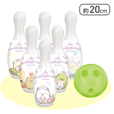 【ホワイト】すみっコぐらし たぴおかパーク ボウリングおもちゃセット