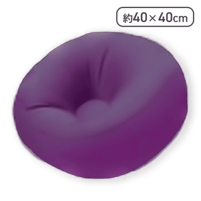 【パープル】KELLYラウンドクッション3