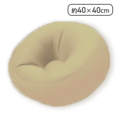 【ベージュ】KELLYラウンドクッション3