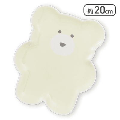 【クリーム】ほっこりモコモカ ダイカットプレート