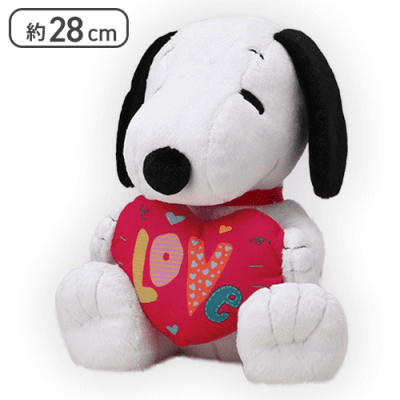 スヌーピー】SNOOPY Lぬいぐるみ -ハート- | オンラインクレーンゲーム