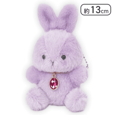 【ルビー(7月)】Happy Birthcolor Pastel Rabbit -Oval-