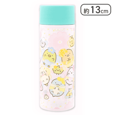 【ピンク】すみっコぐらし ざっそうとようせいのお花畑 ステンレスミニボトル